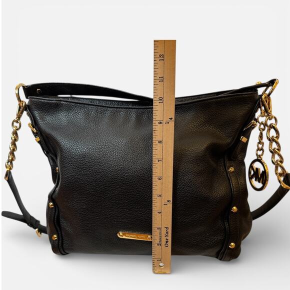 Michael Kors Astor Studded Black Leather Hobo Bag - Like New - Picture 12 of 16